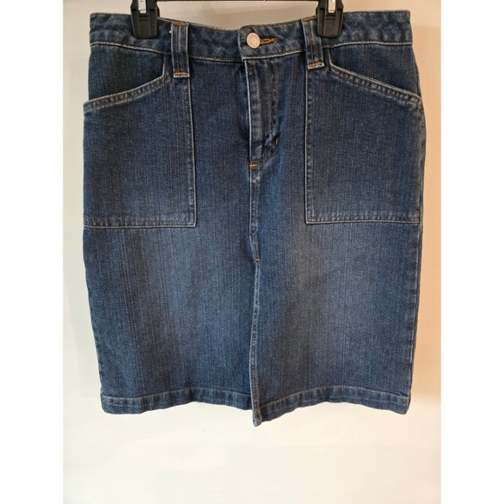 Old Navy Vintage Denim Mini Skirt‎ Patch Pocket Size 6 Utility Cotton Y2k